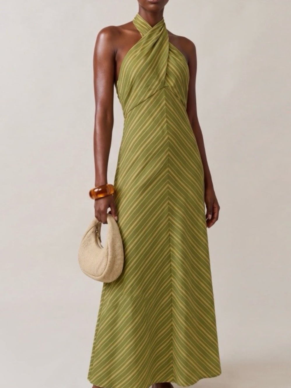 Few Moda opt Striped Halter cotton Maxi Dress XL